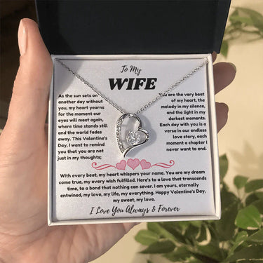 To My Wife - Forever Love Necklace - Gift Set - SLDDL0066 - Sunshine Letters Co